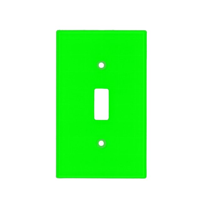 Neon green hex code 00FF00 Light Switch Cover (Front)