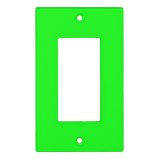Neon green hex code 00FF00  Light Switch Cover (Front)