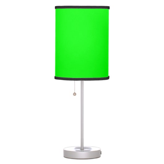 Neon green hex code 00FF00 Table Lamp (Right)
