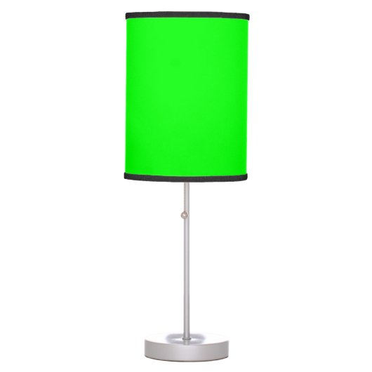 Neon green hex code 00FF00 Table Lamp (Front)