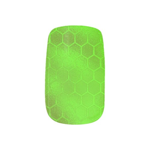 Neon Green Honey Comb Minx Nail Art