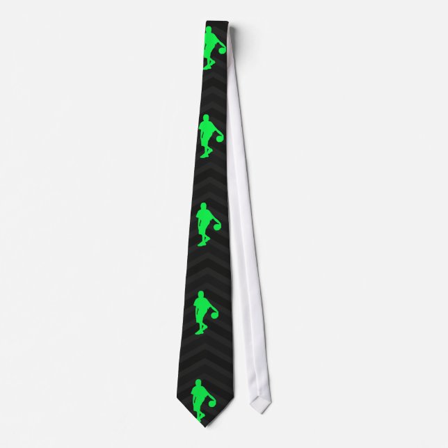 Neon Green, Hot Pink, Basketball Player, Black Tie (Front)