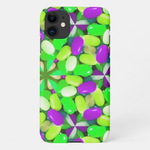 Neon Green Jelly Bean Candy iPhone 11 Case