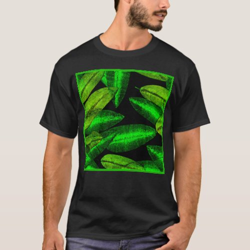 Neon Green Leaves Art Buy Now T_Shirt