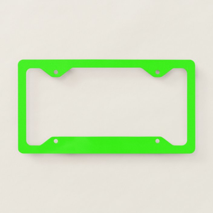 Neon Green License Plate Frame