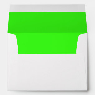 Neon Green Lined Envelope – Customizable