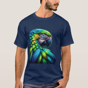 Neon Green Macaw Magic: A Vibrant Burst of Colors T-Shirt