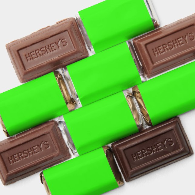 Neon Green Mini Candy Wrappers – Customizable Hershey's Miniatures (Assorted)