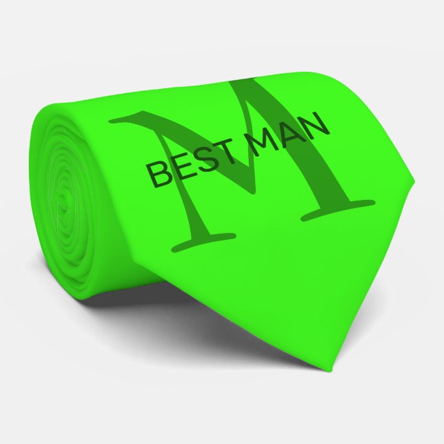 Neon Green  Neck Tie (Rolled)