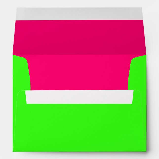Neon Green & Neon Pink Envelope – Customizable (Back (Bottom))
