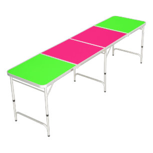 Neon Green & Neon Pink Pong Table – Customizable
