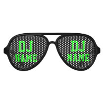 Neon green party Deejay name shades for DJ Neon green party Deejay name shades for DJ