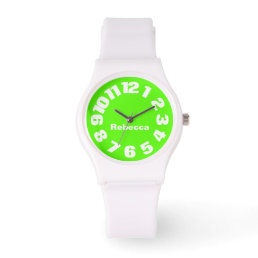 Neon Green Personalized Women&#39;s Watch