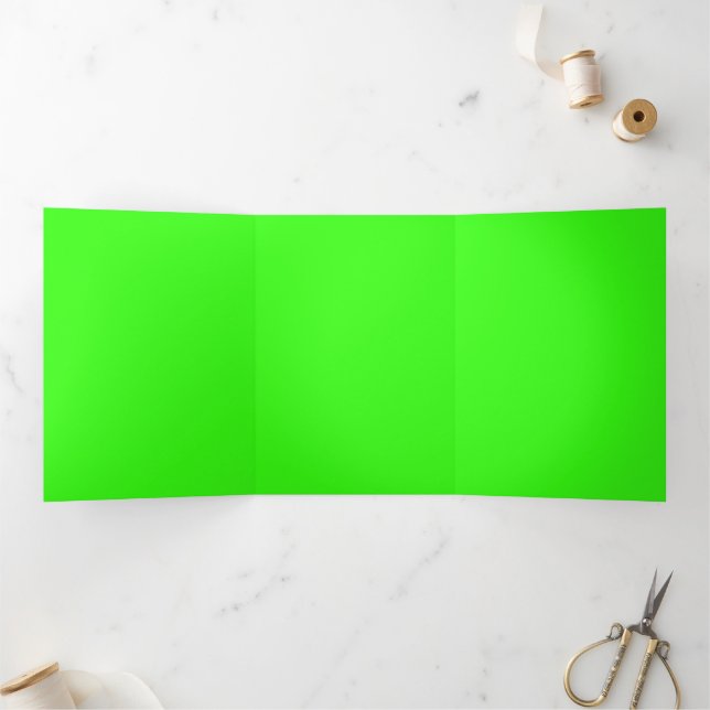 Neon Green & Pink Folded Invitation – Customizable (Inside)