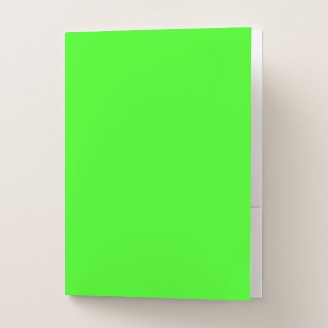 Neon Green Pocket Folder – Customizable (Front)