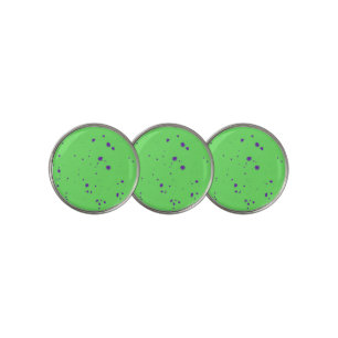 Neon Green Purple Splotches Golf Ball Marker