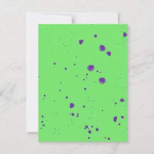 Neon Green Purple Splotches Postcard