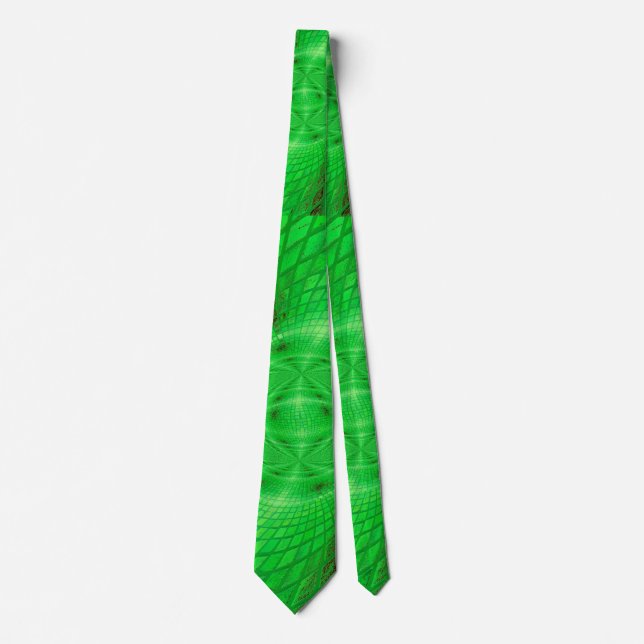 neon green radiation neck tie (Front)