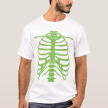 Neon Green Ribcage T-shirt at Zazzle