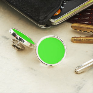 Neon Green Round Lapel Pin – Customizable