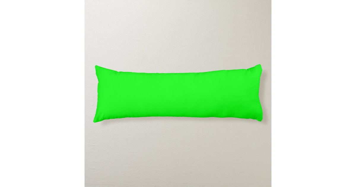 neon green screen, bright solid color cool body pillow