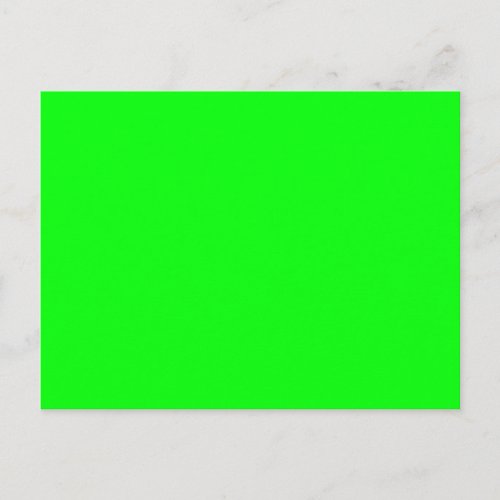 neon green screen bright solid color cool postcard