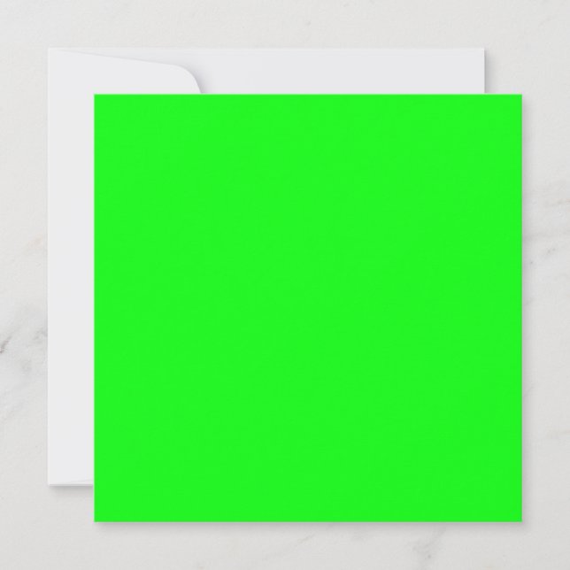 neon green screen, bright solid cool greeting card (Front)