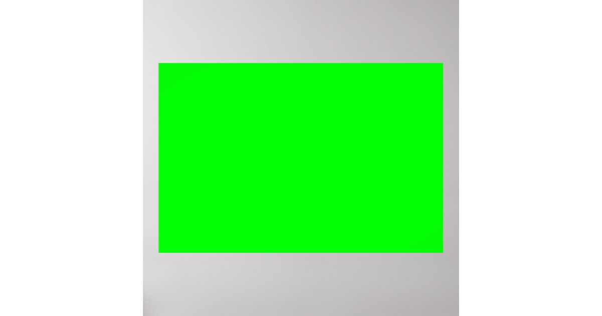 neon green screen, bright solid zoom background poster