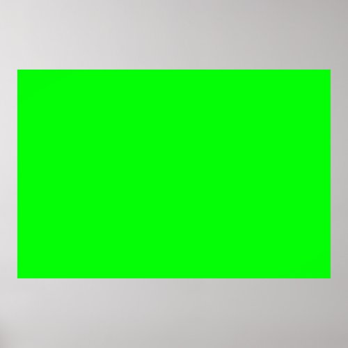 neon green screen bright solid zoom background poster