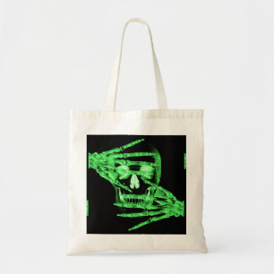 neon green skeleton Tote Bag