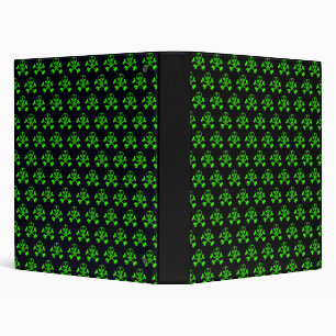 neon green skull 3 ring binder