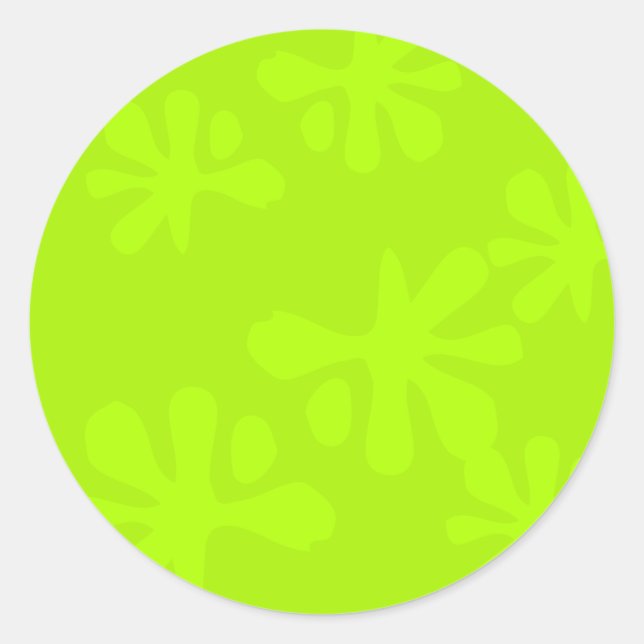 neon green slime fun kids party favors classic round sticker (Front)