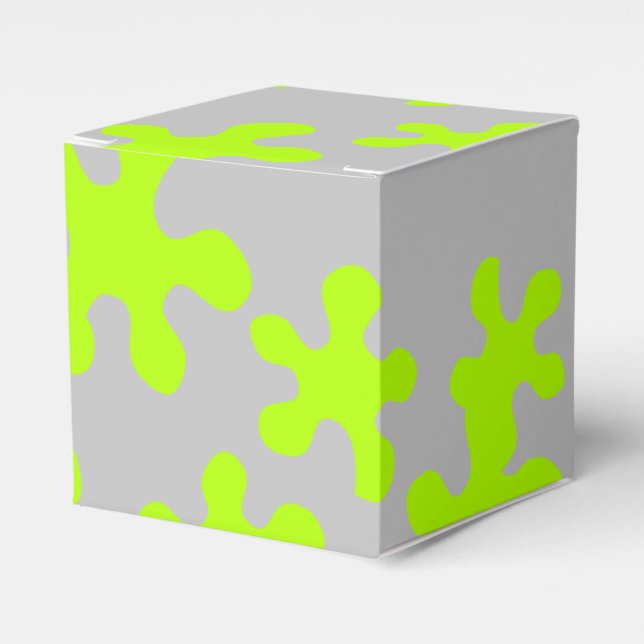 neon green slime grey fun kids gift favor boxes (Front Side)