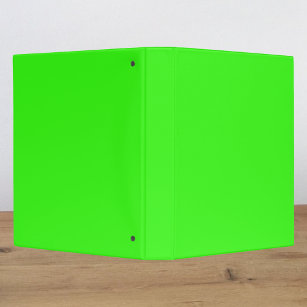 Neon Green Solid Color  3 Ring Binder