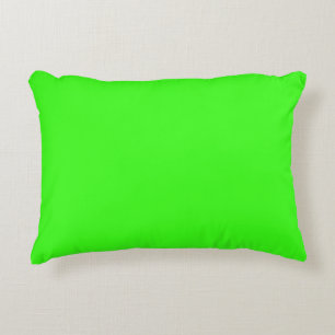 Neon Green Solid Color Accent Pillow