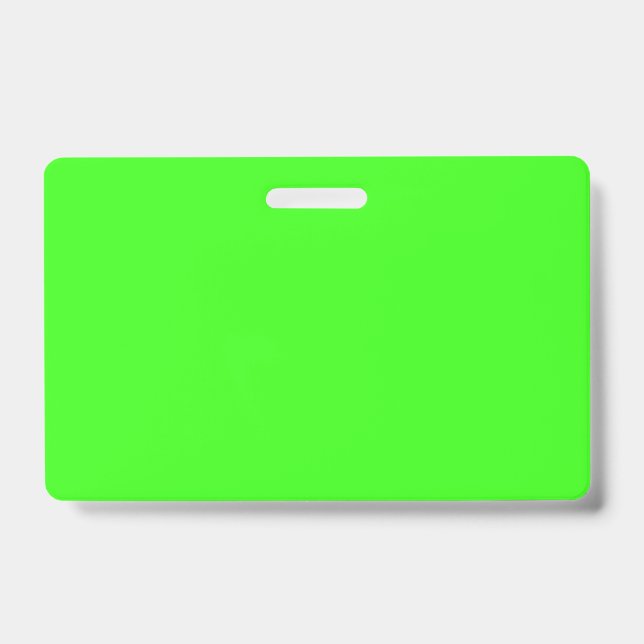 Neon Green Solid Color Badge (Front)