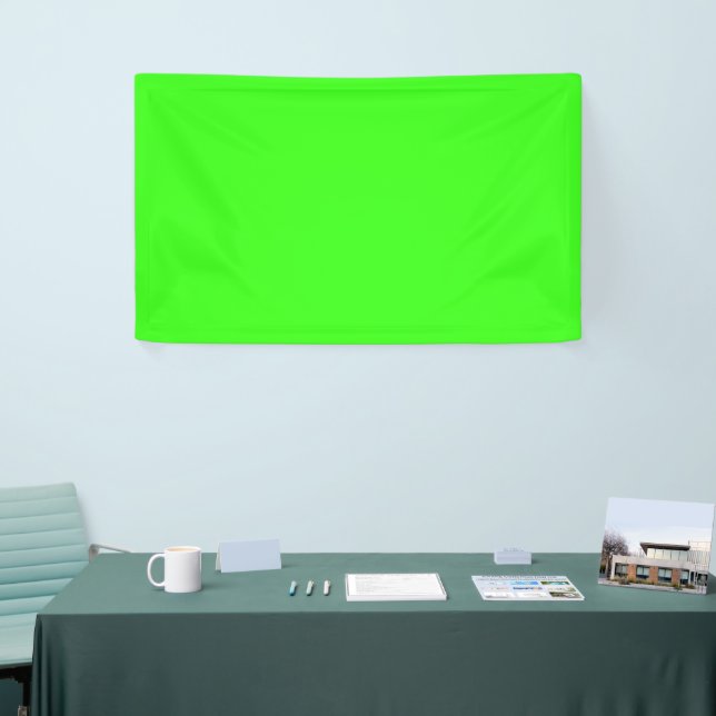 Neon Green Solid Color Banner (Tradeshow)