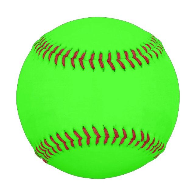 Neon Green Solid Color Baseball (Front)