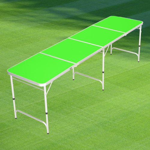 Neon Green Solid Color Beer Pong Table