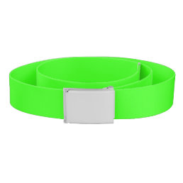 Neon Green Solid Color Belt