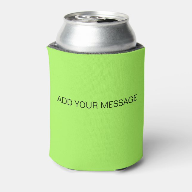 Neon Green Solid Color Can Cooler (Can Back)