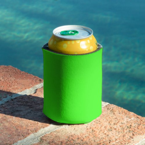 Neon Green Solid Color  Can Cooler