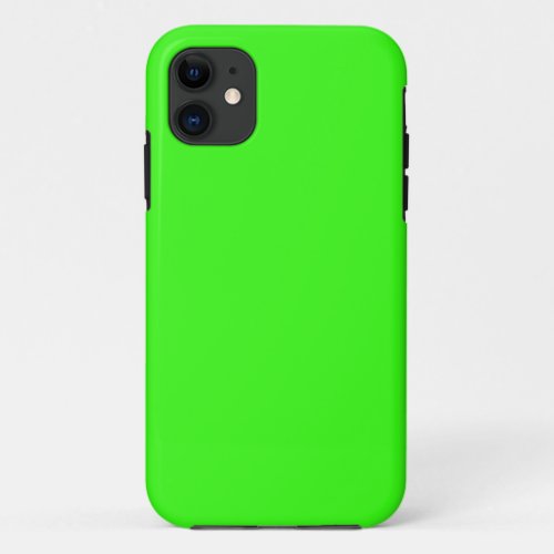 Neon Green Solid Color iPhone 11 Case