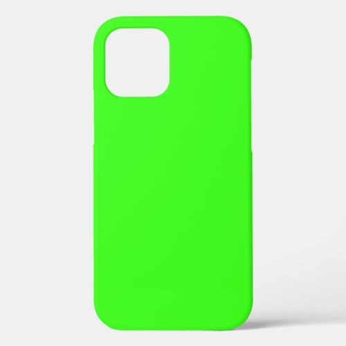 Neon Green Solid Color iPhone 12 Case