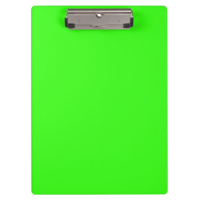 Neon Green Solid Color | Classic Clipboard (Front)