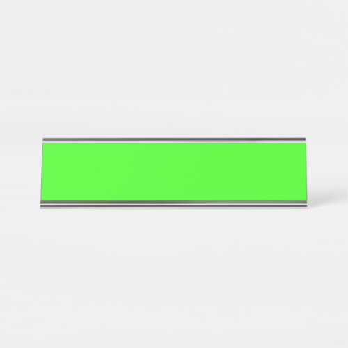 Neon Green Solid Color  Classic Desk Name Plate