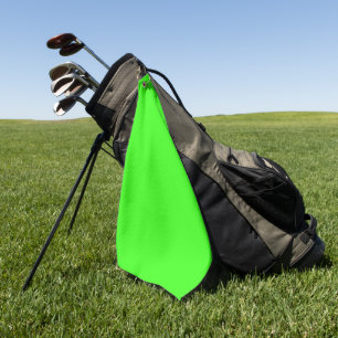 Neon Green Solid Color Classic Golf Towel