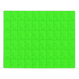 Neon Green Solid Color   Classic Jigsaw Puzzle