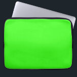 Neon Green Solid Color | Classic Laptop Sleeve<br><div class="desc">Neon Green - Introducing the timeless allure of the Solid Color Design: a captivating blend of classic form and elegant simplicity. This design is a celebration of the power and beauty found in a single, striking hue. Exuding sophistication, the solid color design embraces the essence of minimalism, making it a...</div>