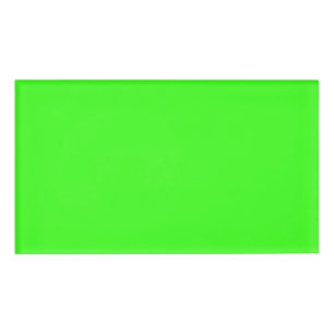 Neon Green Solid Color Classic Name Tag